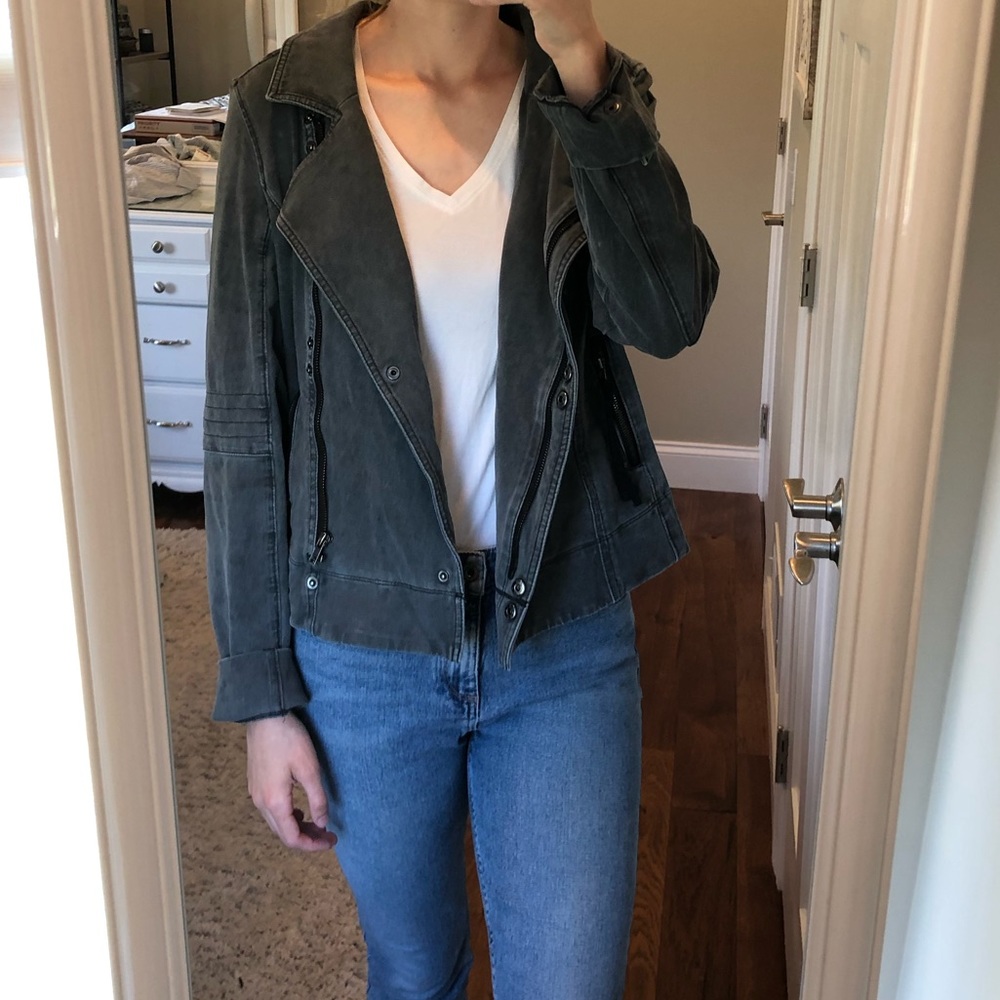 Anthropologie Marrakech grey meri moto jacket L